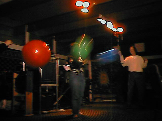 Ballon bouncing at Site 51 studio, 1996