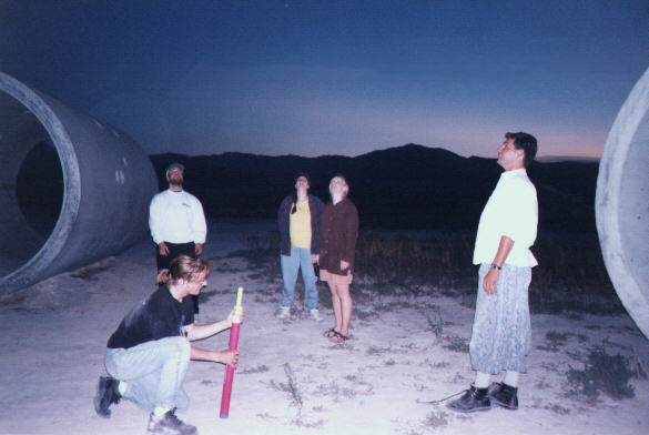 Friends at SunTunnels, Utah, 1995