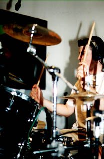 Brocko on drums, Fast Forward Studio 1998